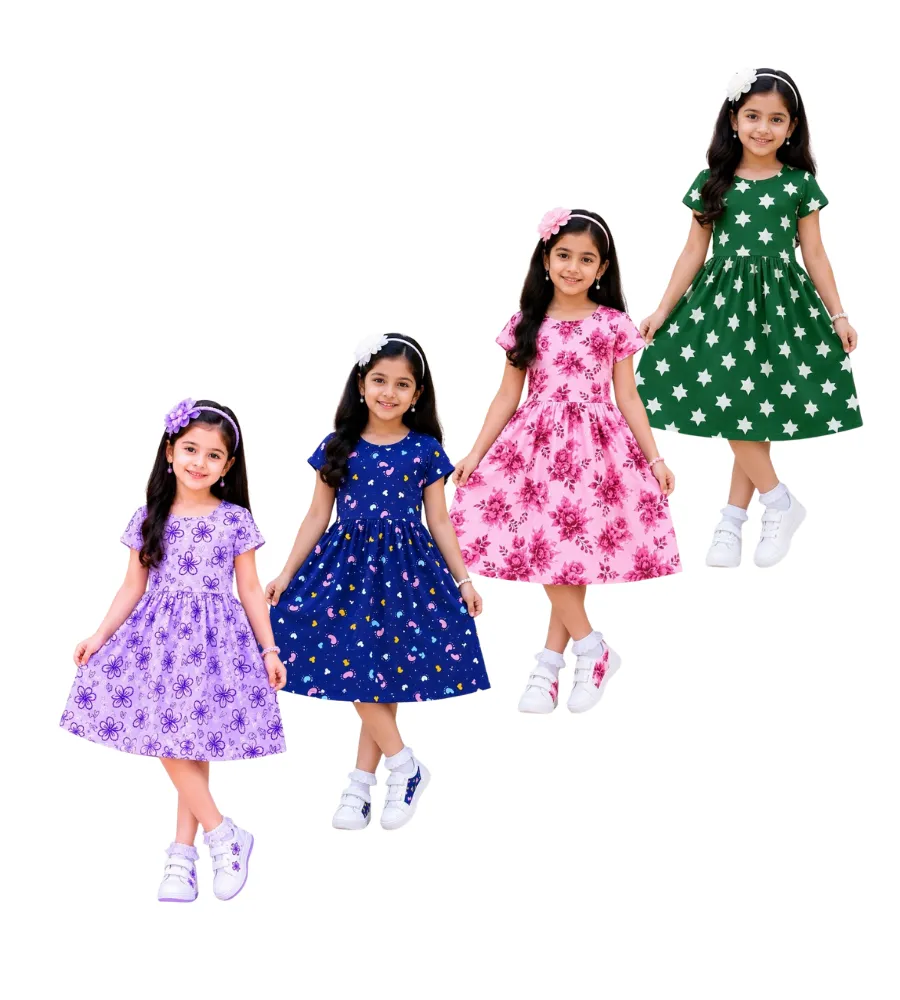 AOP Kids Sleeve Frock