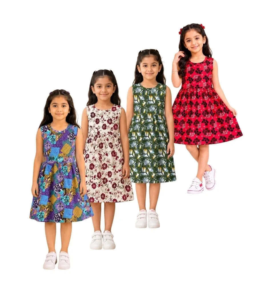 AOP Kids Sleeveless Frock