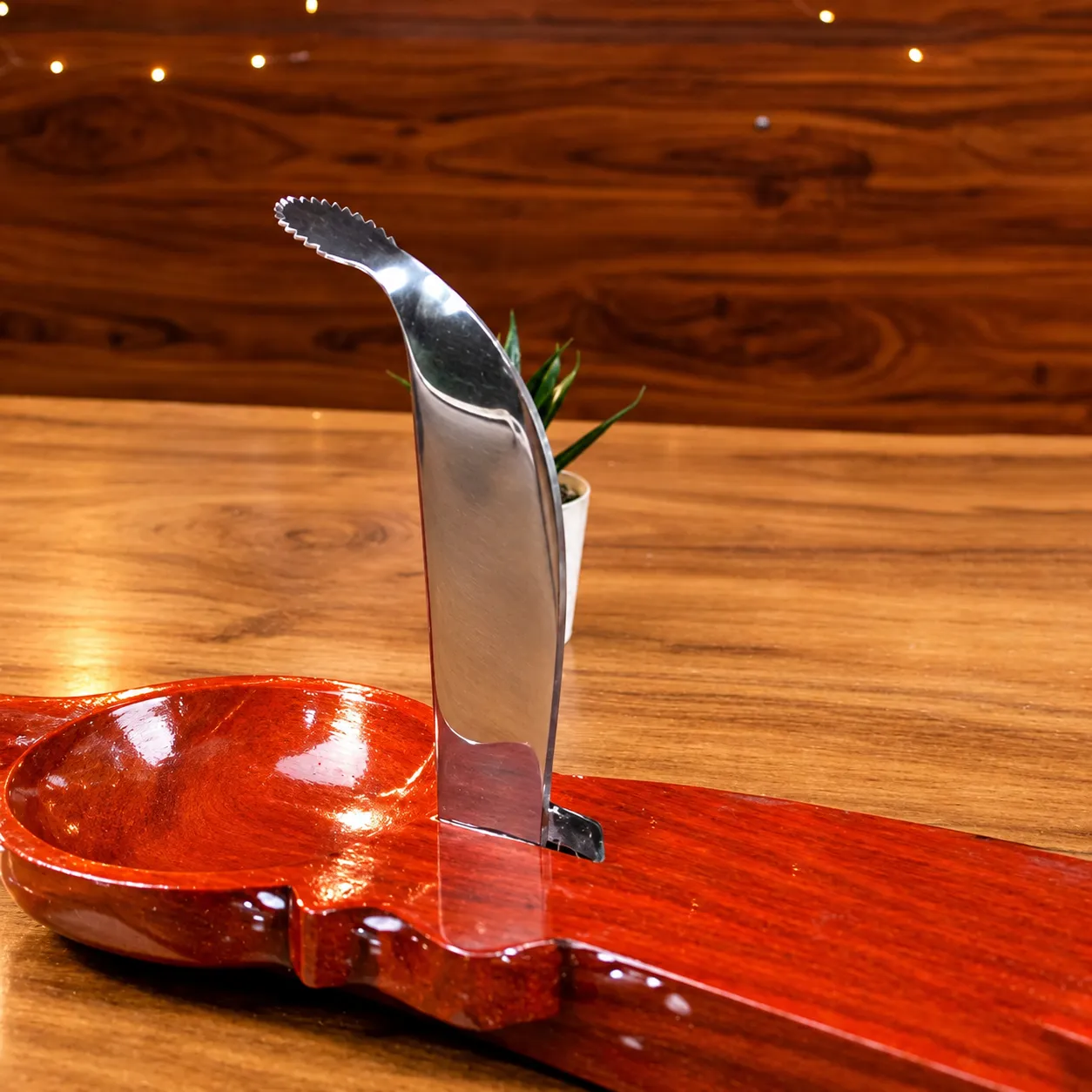 Woodern Vegetable Cutter (Aruvamanai) With Coconut Scrapper