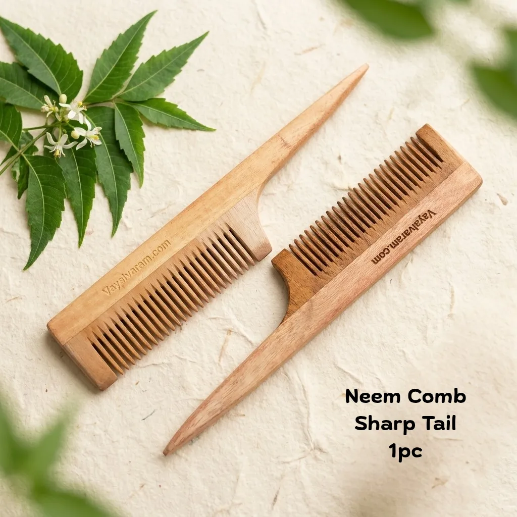 Neem Wooden Comb - Sharp Tail