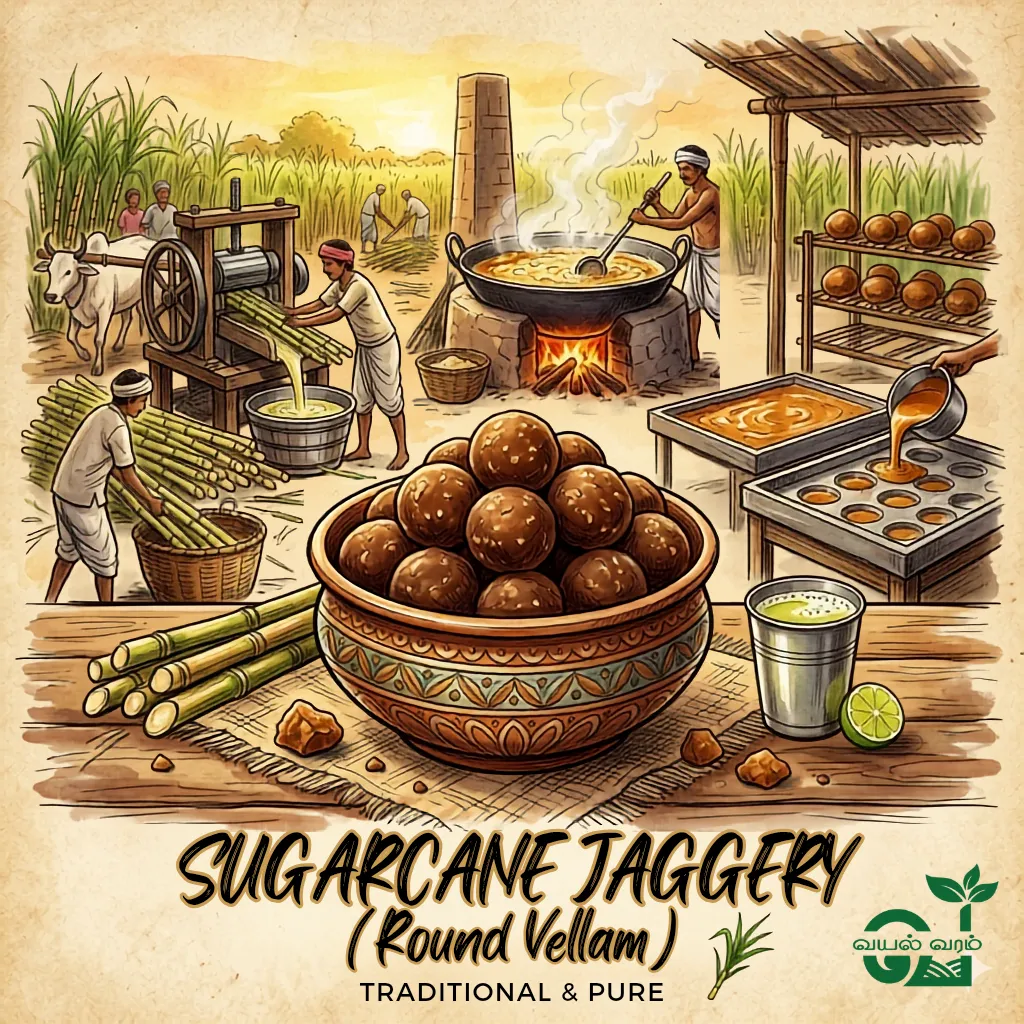 Round Vellam [Sugarcane Jaggery]