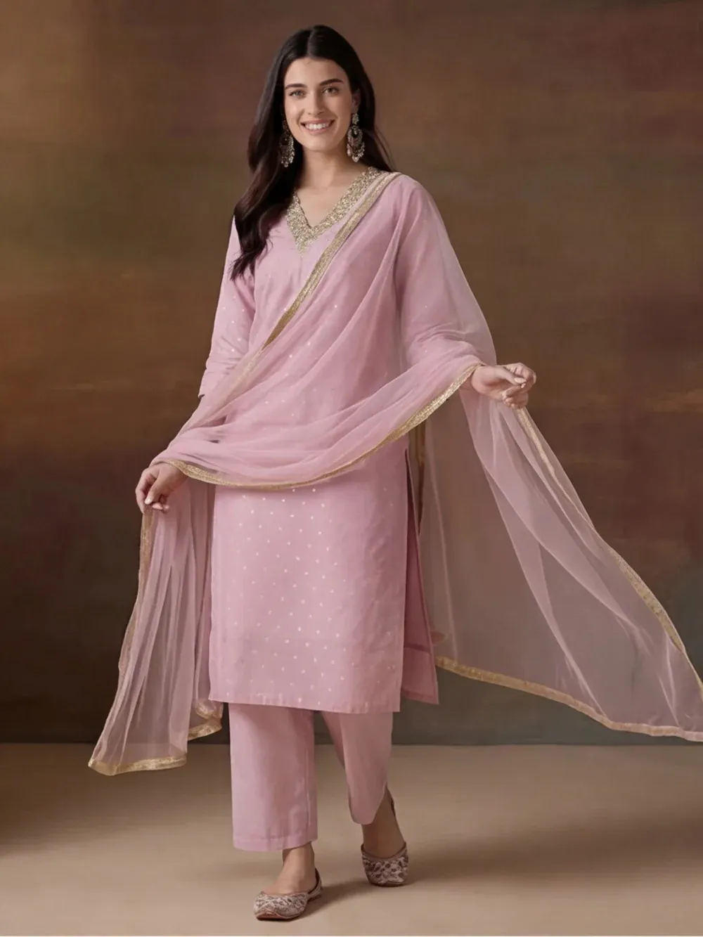 Pink Ethnic Suit Set