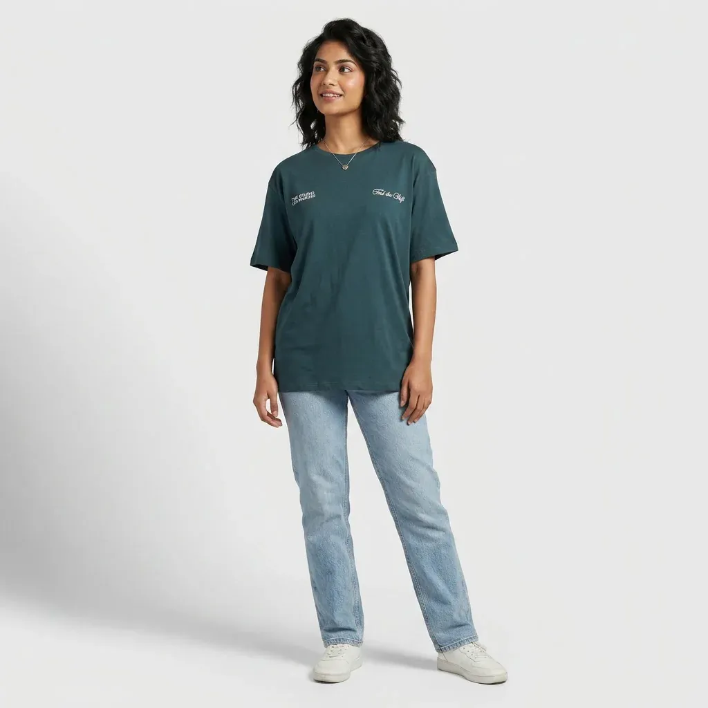 Emerald Teal Relaxed Graphic T-Shirt