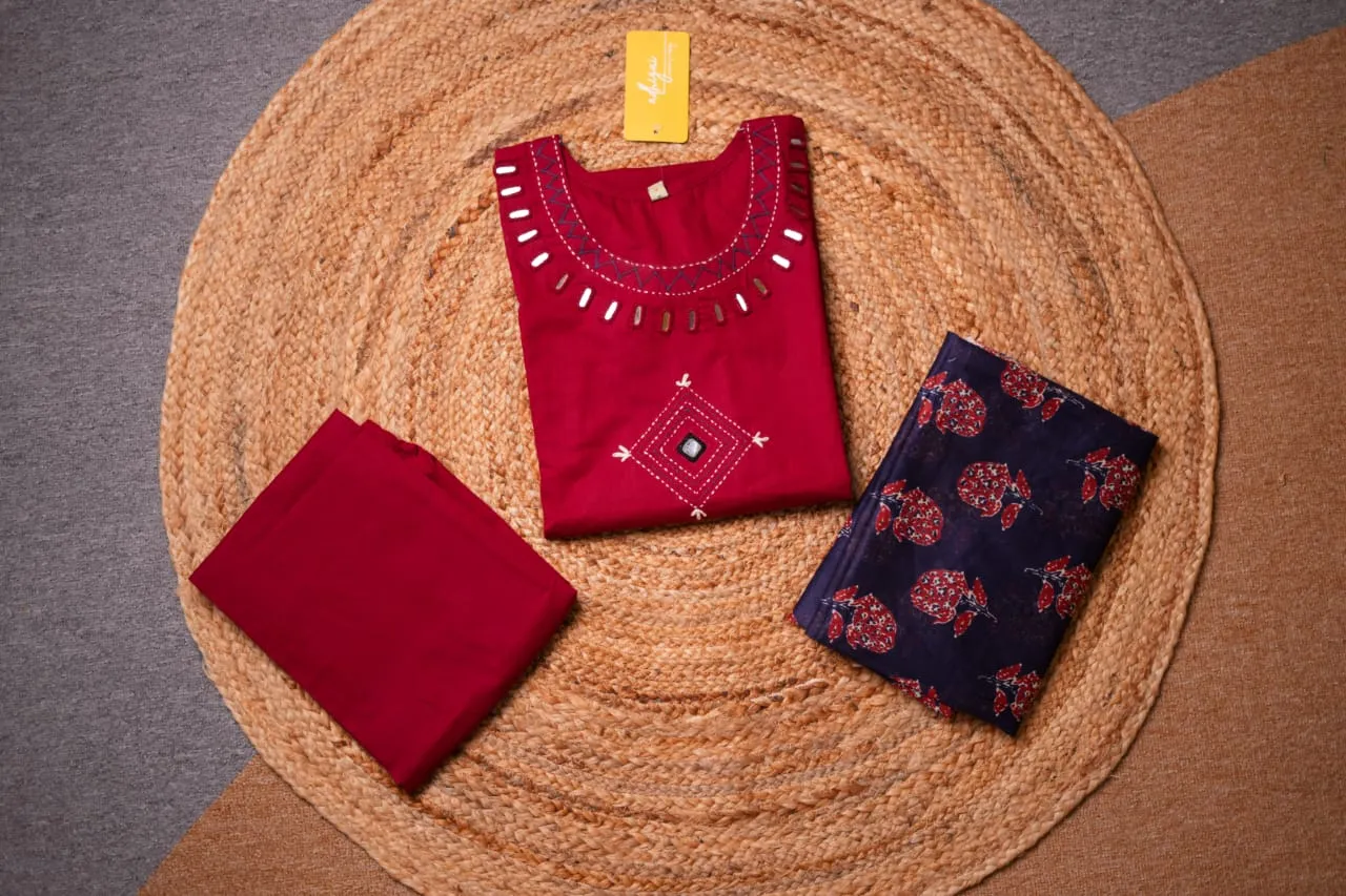 10648- Red Cotton Set
