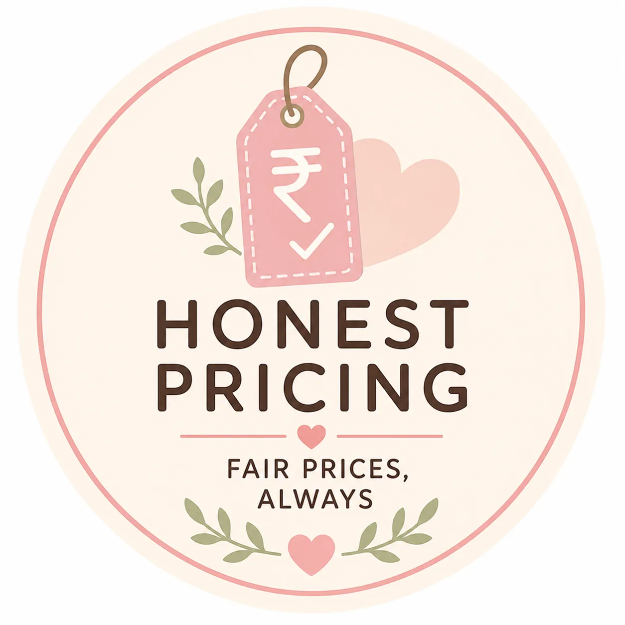 Honest pricing.